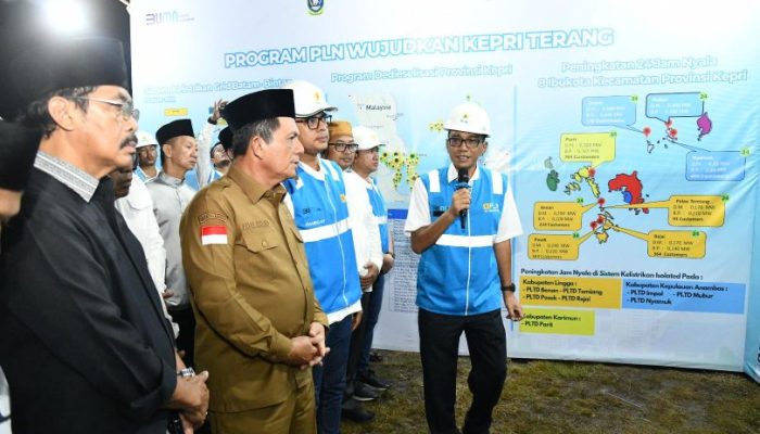 Gubernur Ansar Resmikan Listrik 24 Jam di Pulau Parit, Karimun