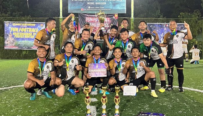 Polres Bintan Juara! Laga Seru Warnai Fun Football Hari Bhayangkara