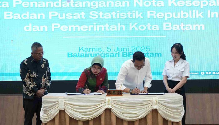 Teken MoU dengan BPS, Batam Bersiap Jadi Role Model Nasional Soal Data