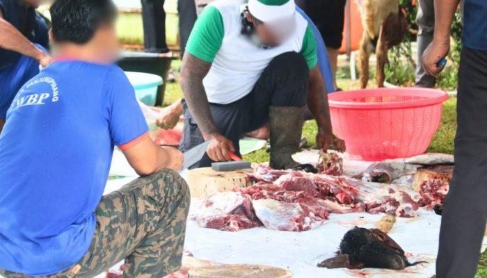 Lapas Sembelih 9 Hewan Kurban, Termasuk Bantuan dari Gubernur Ansar