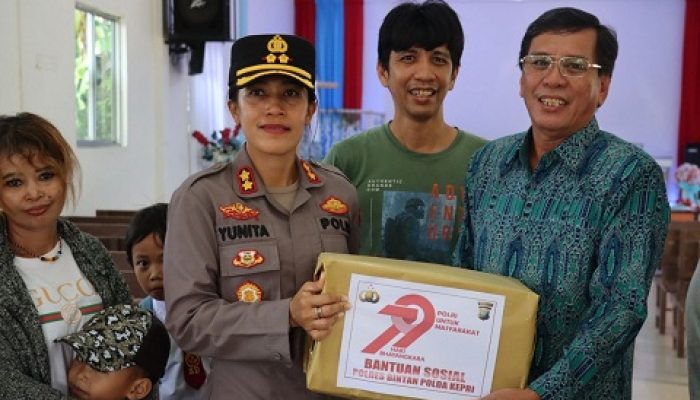 Sambut Hari Bhayangkara, Polres Bintan Bantu Warga Lewat Aksi Sosial