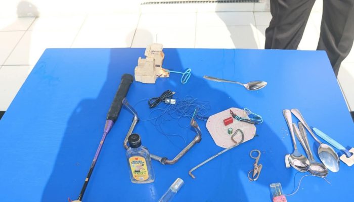 Petugas Lapas Tanjungpinang Amankan Mancis hingga Benda Tajam
