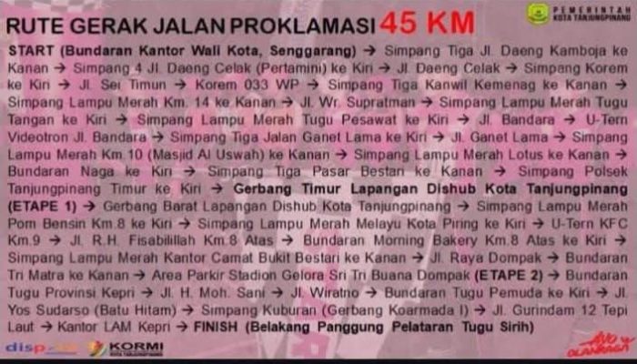 Dari 8 Km Hingga 45 Km, Polresta Tanjungpinang Siapkan Pengamanan Maksimal