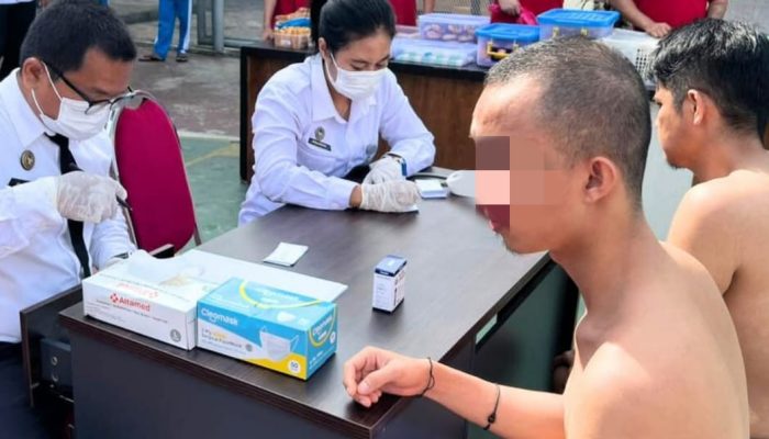 Warga Binaan Rutan Batam Antusias Ikuti Senam Pagi dan Pemeriksaan Kesehatan