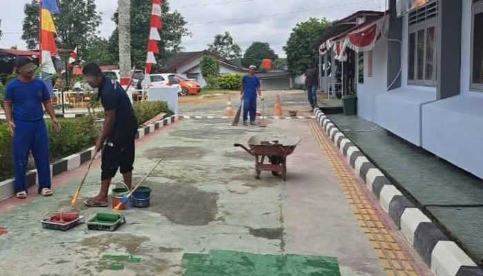 Dinding Baru, Taman Rapi, Lapas Tanjungpinang Sambut Kemerdekaan dengan Berbenah