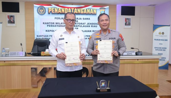 Perjanjian Kerja Sama 2025, Polda Kepri dan Ditjen PAS Komitmen Jaga Kamtibmas
