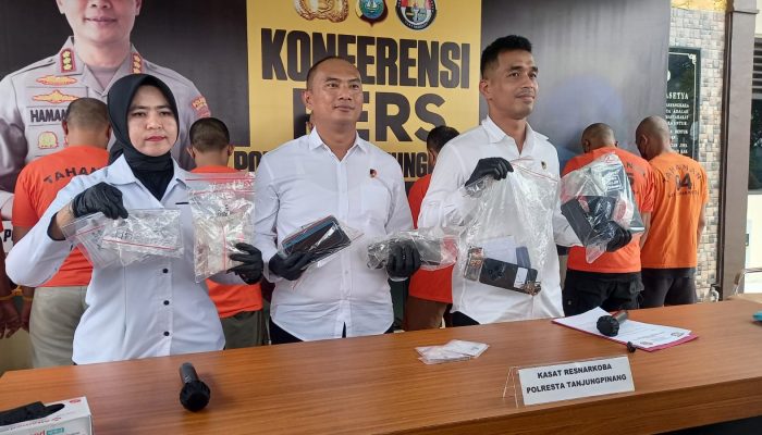 Tiga Pekan, Polisi Bongkar Enam Kasus Narkoba dan Amankan Delapan Tersangka di Tanjungpinang