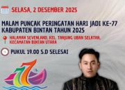 Bintan Siap Berpesta, Hari Jadi ke-77 Dipuncaki Konser King Nassar