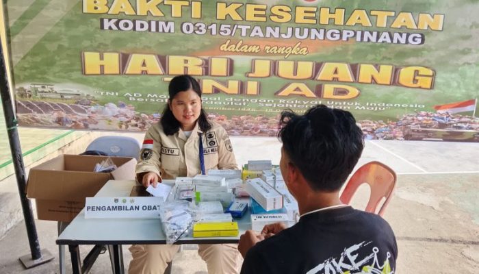 Momentum Hari Juang ke-80, Kodim 0315/Tanjungpinang Salurkan Bantuan Kesehatan