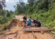 Menunggu Perhatian Pemerintah, Warga Rantau Panjang Perbaiki Jalan Secara Mandiri