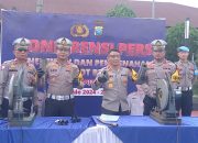 Razia Balap Liar, Ratusan Knalpot Brong Dimusnahkan di Tanjungpinang