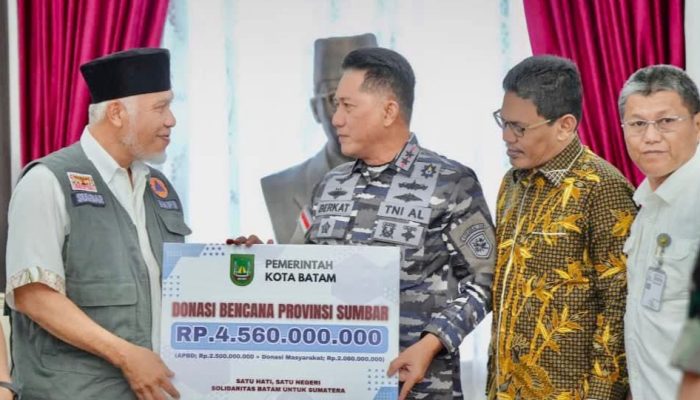 Batam Salurkan Bantuan Rp4,5 Miliar ke Sumatera Barat