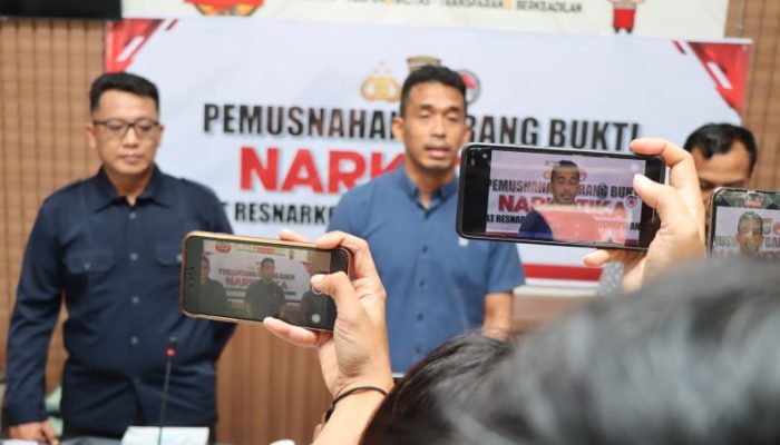 Polresta Tanjungpinang Musnahkan 88,41 Gram Sabu Hasil Pengungkapan November