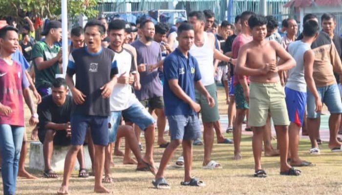 Pegawai dan Warga Binaan Lapas Tanjungpinang Ikuti Senam Rutin