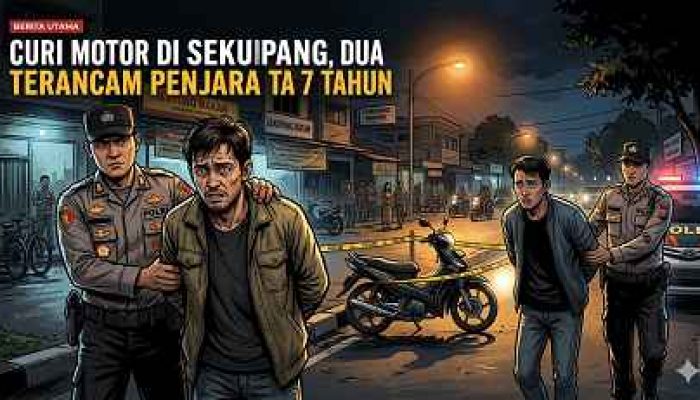 Curi Motor di Sekupang, Dua Pelaku Terancam Penjara 7 Tahun