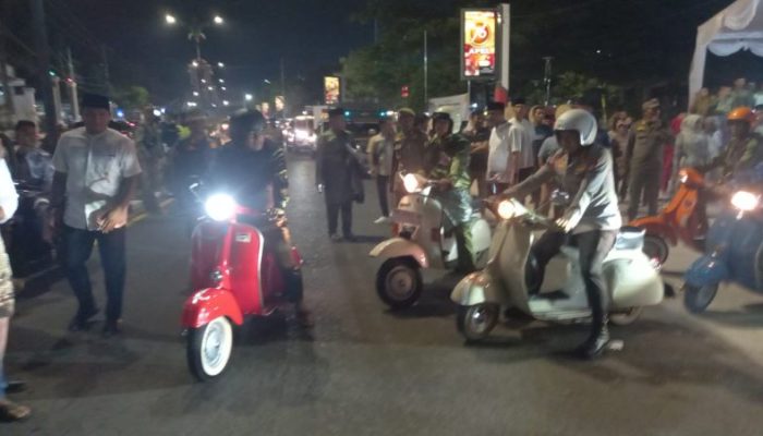 Riding Vespa Forkopimda Warnai Malam Iduladha di Tanjungpinang