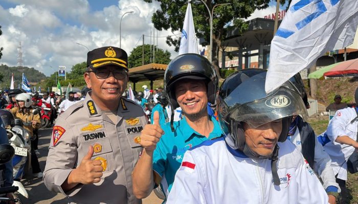 Helm Gratis untuk Buruh, Langkah Humanis Polda Kepri pada Perayaan May Day 2026