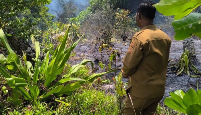 Cuaca Panas Mengintai, Kades Mampok Ingatkan Warga Waspadai Karhutla