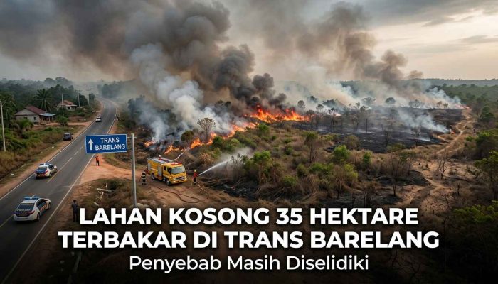 Lahan Kosong 35 Hektare Terbakar di Trans Barelang, Penyebab Masih Diselidiki